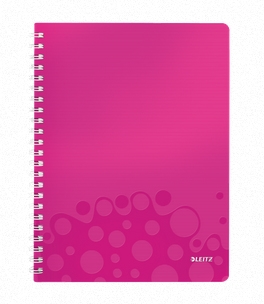 Notesblok Leitz WOW PP A5 lin 80ark 80g pink